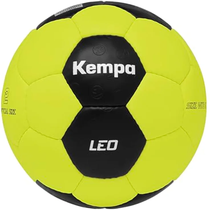 Kempa Handball Leo, Handball in Fluo Gelb/Schwarz mit starkem Halt und auffälligem Design