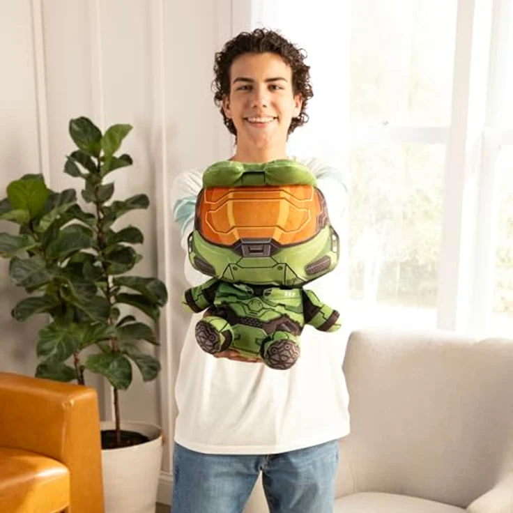 Tomy Halo Mocchi-Mocchi Plüschfigur Mega - Master Chief 30 cm, Grün, Orange – Bild 6