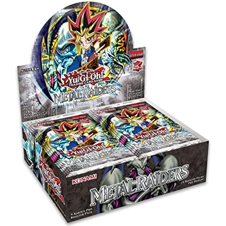 Yu-Gi-Oh! TRADING CARD GAME Metal Raiders Display-Deutsche Ausgabe, 25th Anniversary Edition, Sammelkarten Booster-Set mit mächtigen Fallenkarten – Bild 1