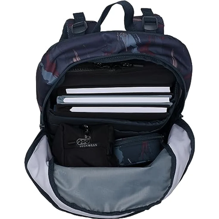 Beckmann Norway Schulrucksack Sport Jr. im Blau-Bürstendesign, Polyester-Material für den Casual-Stil – Bild 7