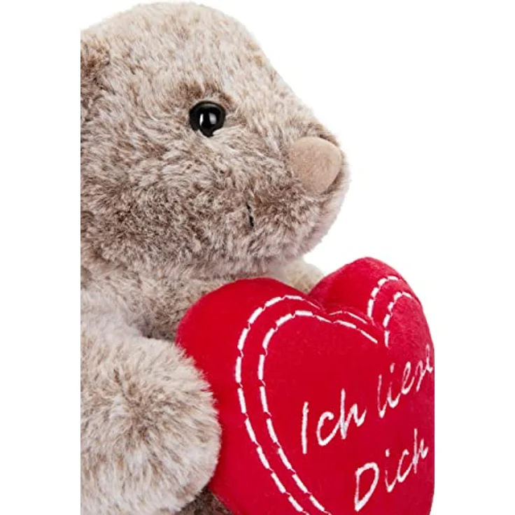 Hase Kuscheltier mit Herz Rot und Schlappohren - Ich Liebe Dich - 28 cm Plüschhasen Geschenk – Bild 6