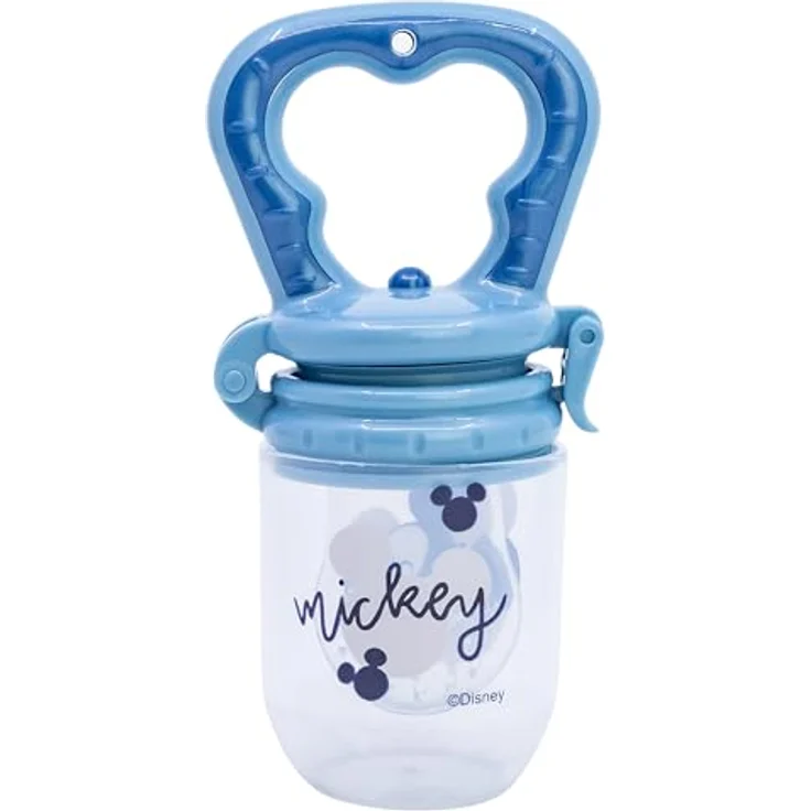 Disney Mickey Mouse Babyflasche Fruchtspender, mehrfarbig, für sichere Beikosteinführung mit handlichem Format und einfacher Handhabung – Bild 2