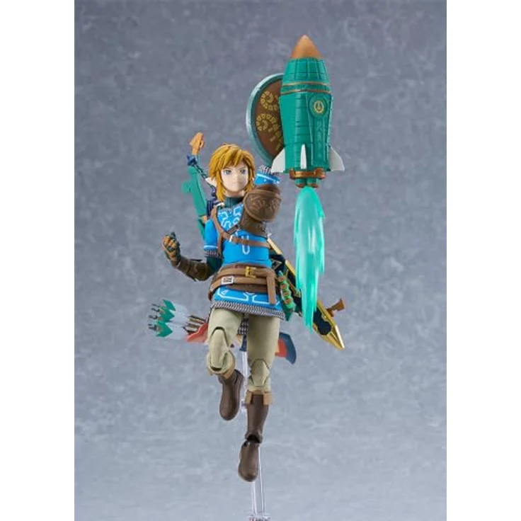 Good Smile Company Link Deluxe Ed. Fig. 15 cm The Legend of Zelda: Tears of the Kingdom Figma, inkl. Meisterschwert, Hyliano-Schild, Zubehörteile und Gesichtsplatten – Bild 5