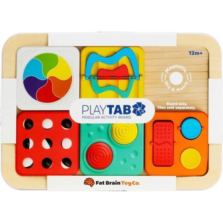 Fat Brain Play Tab Essential Set, modulares sensorisches Spielzeug mit 6 austauschbaren Modulen, ab 12 Monaten geeignet – Bild 9