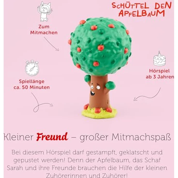 tonies Hörspielfigur Schüttel den Apfelbaum & Schaukel das Schaf, Mitmach-Hörspiel für Kinder ab 2 Jahren – Bild 4