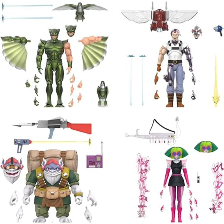 Super7 Silverhawks Ultimates Actionfigur Wave 07 Melodia (Toon), detailreich und beweglich, 235 mm Höhe – Bild 4