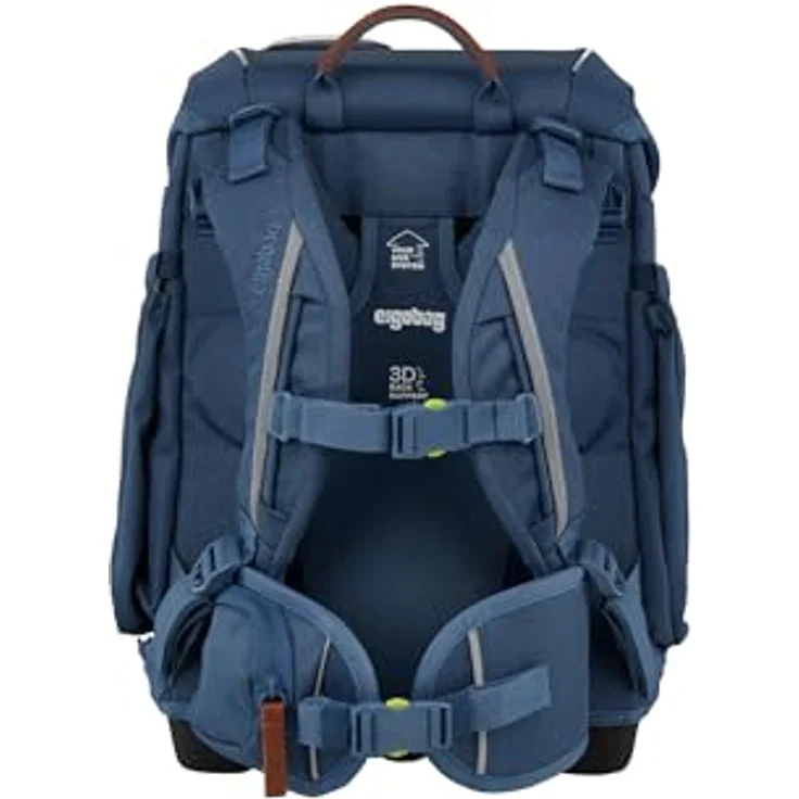 ergobag cubo Set, ergonomischer Schulranzen 5-teilig für 1. Klasse, individuell anpassbar, mit Sichtbarkeitsschutz, aus recyceltem Material – Bild 4