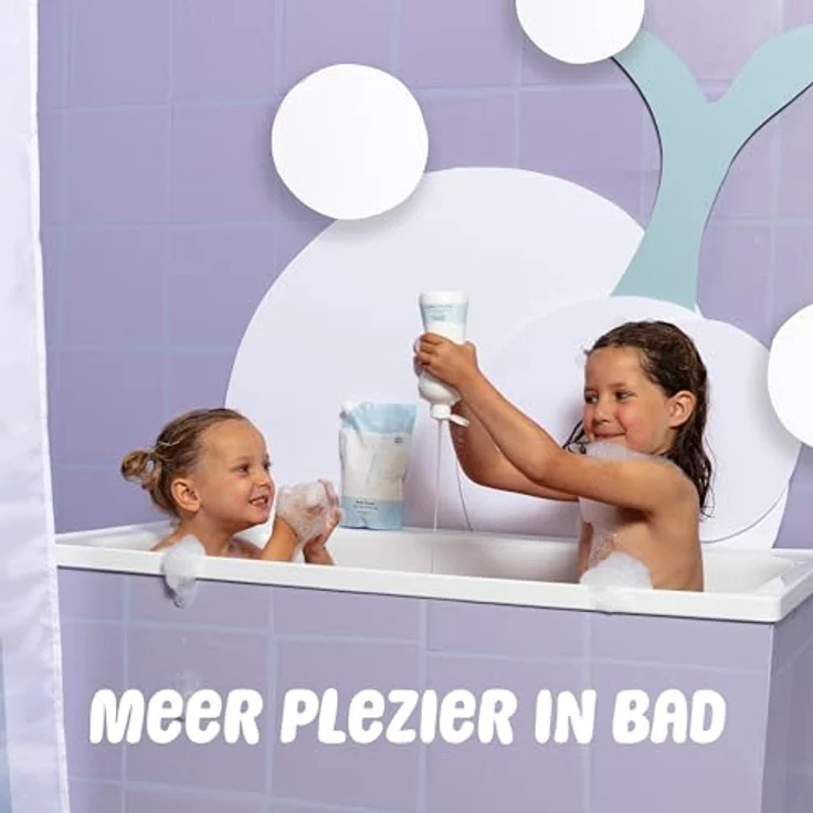 Naïf Reinigender Badeschaum Nachfüllpackung - 500ml - für Baby und Kind - Natürliche Inhaltsstoffen - Ohne Mikroplastik – Bild 3