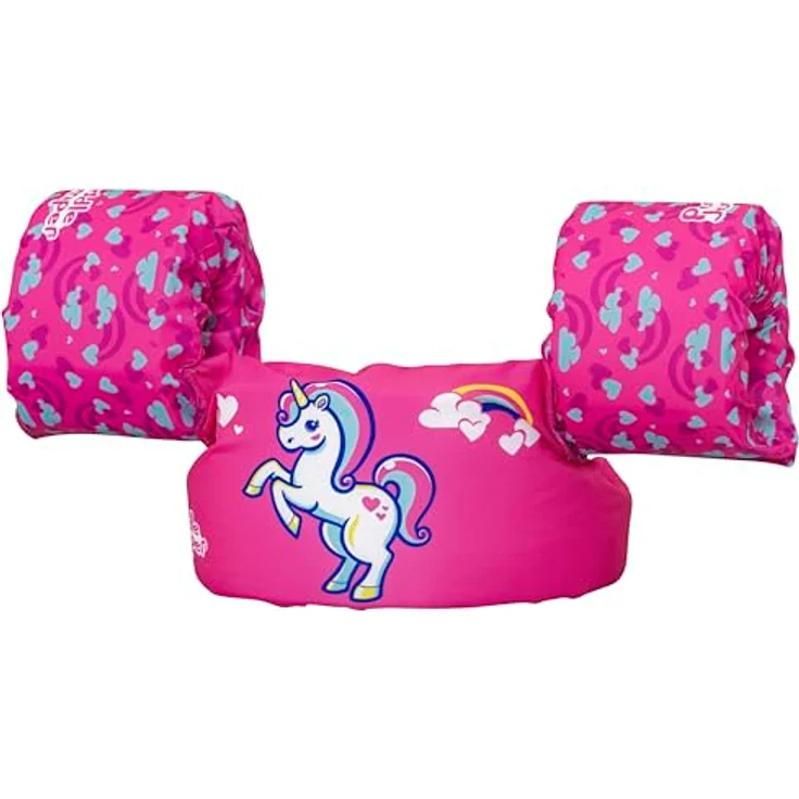 Bestway Puddle Jumper Deluxe Kinder Schwimmweste, Einhorn-Design mit sicherer Passform und Schaumstoff-Pads für Komfort, 2-6 Jahre – Bild 1