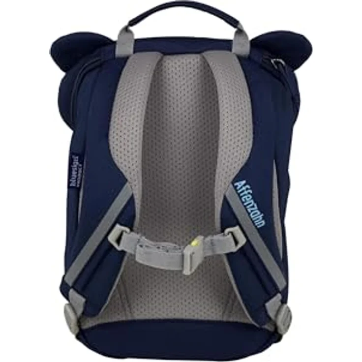 Affenzahn Kleiner Freund Kindergarten-Rucksack für 1-3 Jährige Ergonomisch Reflektierend Ziehzunge mit Namensschild Bär Dunkelblau – Bild 5