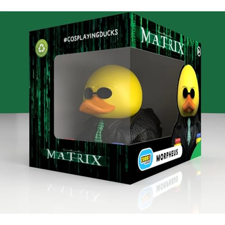 TUBBZ TUBBZ Box-Ausgabe: The Matrix - Morpheus, Cosplaying-Gummiente Vinylfigur, 9 cm groß, umweltfreundliche Verpackung mit The Matrix-Logo – Bild 2