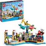 LEGO 41737 Friends Strand-Erlebnispark, Kirmes-Set mit Technic-Elementen, Delfin, Schildkröte & Seepferdchen Karussell, fortgeschrittenes, technisches BAU-Spielzeug für Kinder ab 12 Jahren & Teenager