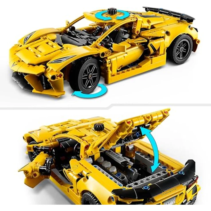 LEGO Technic Chevrolet Corvette Stingray - Bauspielzeug zum Sammeln - Spielzeug Sportwagen - Modell Auto - Geschenk für Jungen und Mädchen ab 9 Jahren, die Spielzeugautos lieben 42205 – Bild 4