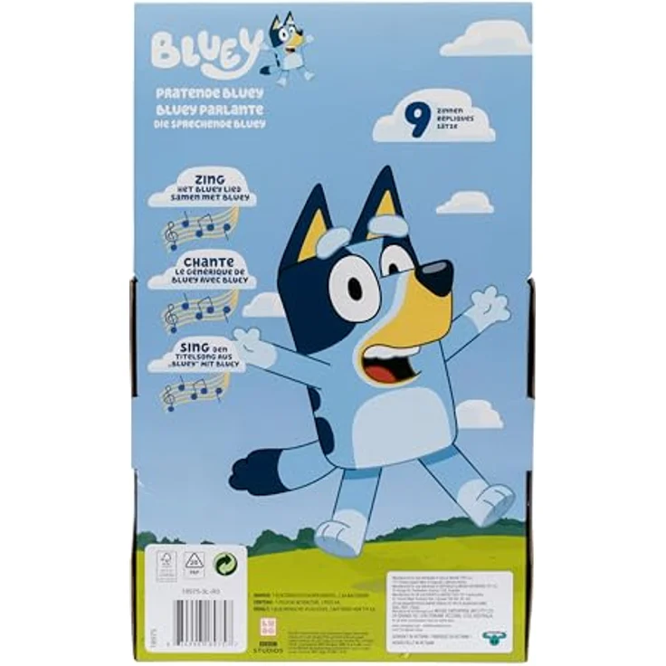 Moose Plüschfigur Bluey, sprechend mit 9 verschiedenen Sätzen, blau – Bild 3