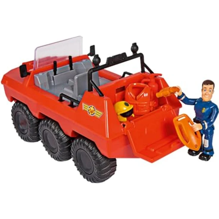 Simba 109251051038 Feuerwehrmann Sam Hydrus Mit Figur 20 cm Offizielles lizensiertes Feuerwehrfahrzeug, fährt mit 6 Rädern und schwimmt auf dem Wasser – Bild 5