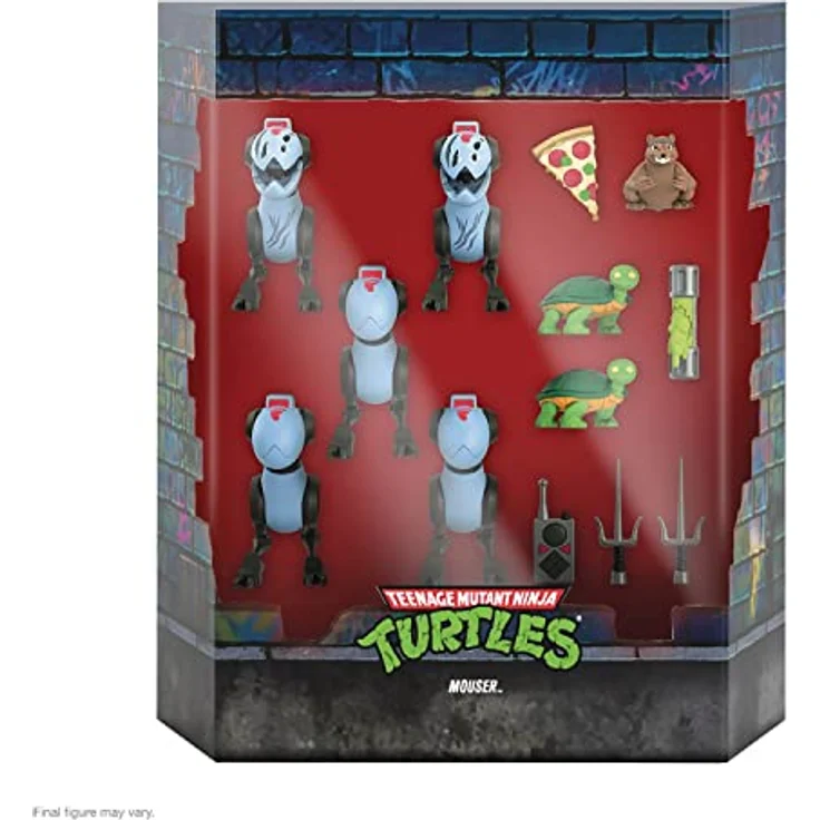 Super7 Teenage Mutant Ninja Turtles Ultimates Mousers 5er-Pack, 8 cm Sammelfiguren mit Zubehör und Kampf-damaged Varianten – Bild 6