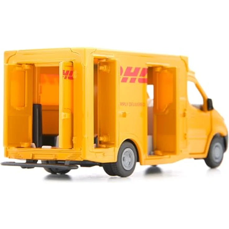 Siku Mercedes-Benz Sprinter DHL Paketdienst, Modellfahrzeug in Gelb mit langlebigem Design und hochwertigem Material – Bild 3