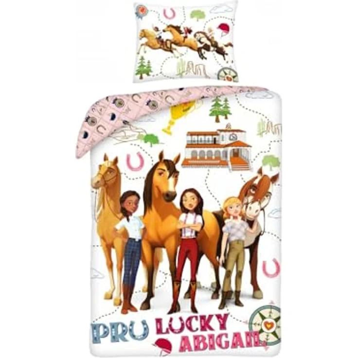 MCU Kinderbettwäsche, Horse Spirit "Pru Lucky Abigail", farbenfrohes Design für Kinder – Bild 2