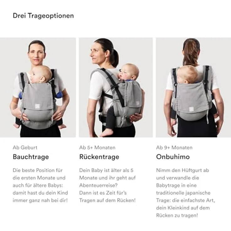 Stokke Limas™ Babytrage Flex, Full Buckle mit verstellbarem Steg und Rückenteil, für Babys ab 1 Monat, ergonomisch, aus Bio-Baumwolle – Bild 4