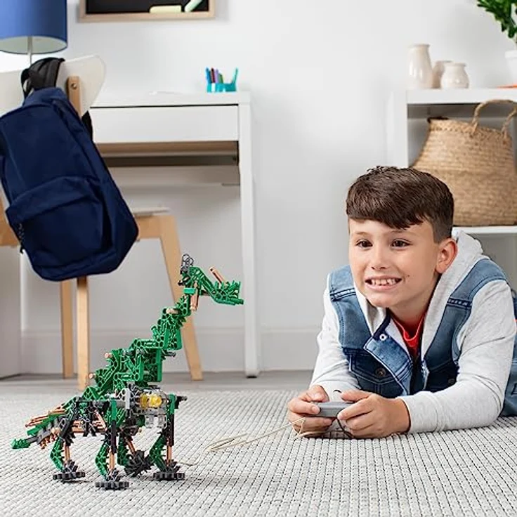 K'Nex 12468 Osaurus K'NEX Classics 255 Pc/ 2 Model-K'Nexosaurus Rex Building Set (Motorised), Mehrfarbig – Bild 5