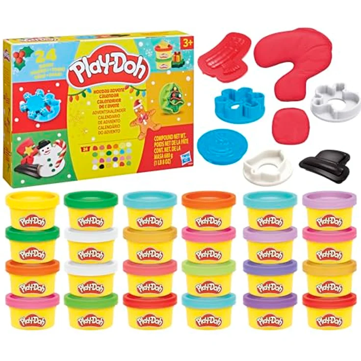 Play-Doh Holiday Advent Calendar 2026, Adventskalender mit 24 kreativen Überraschungen, inklusive Modelliermasse und Spielmatte – Bild 1