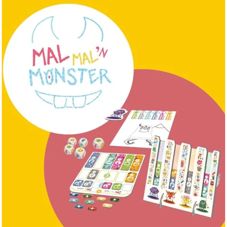 Huch & Friends Mal mal'n Monster 1, Brettspiel zur Monsterzeichnung mit gruseligem Gruselometer – Bild 6