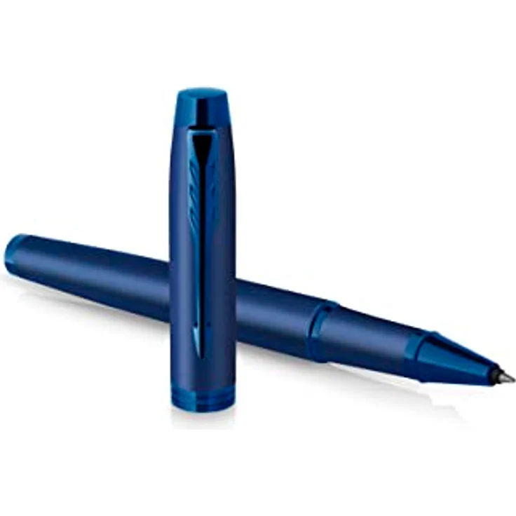 Parker Pen IM Monochrome Rollerball, PVD F, Schreibgerät mit Vollmetallgehäuse, blau – Bild 1