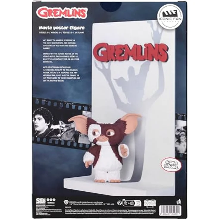 SD Toys Gremlins - Gizmo, detailreiche 3D-Figur mit original Filmplakat, Höhe 25 cm – Bild 7