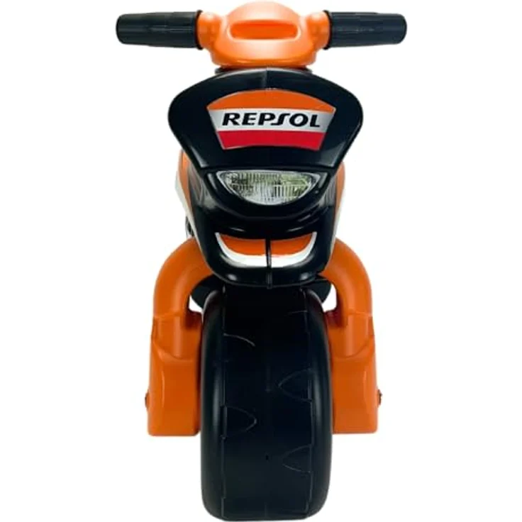 INJUSA Laufrad Motorrad Repsol für Kinder ab 18 Monaten, ergonomisches Design, wasserfeste rutschfeste Dekoration, breite Kunststoffräder, integrierter Tragegriff, stabile Konstruktion – Bild 2
