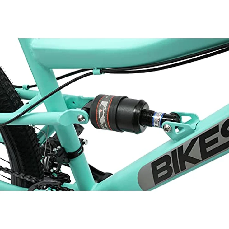 BIKESTAR Fully Mountainbike 26 Zoll | 15 Zoll Rahmen, 21 Gang Shimano Schaltung, Scheibenbremse | Mint – Bild 6