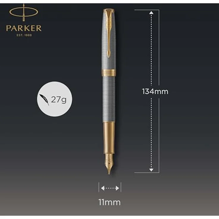 Parker Pen Sonnet, eleganter Schreibstift mit zeitlosem Design, schwarz – Bild 3