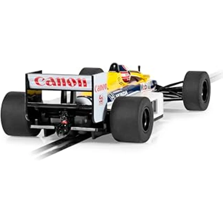Scalextric C4508 1:32 Williams FW11B 1987 B.GP Mansell HD Slotcar - Rennbahnauto mit integrierter Fahrerfigur, für Digitalrennbahnen umrüstbar, robust - blau – Bild 4