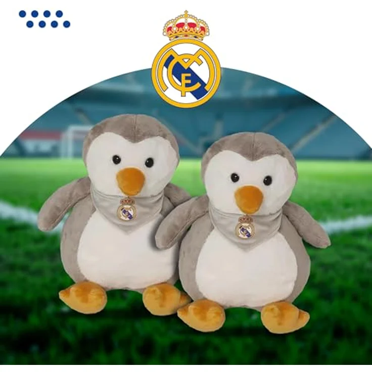 Real Madrid Pinguin-Plüschtier 25 cm, beige, weiches Kuscheltier für Kinder – Bild 6