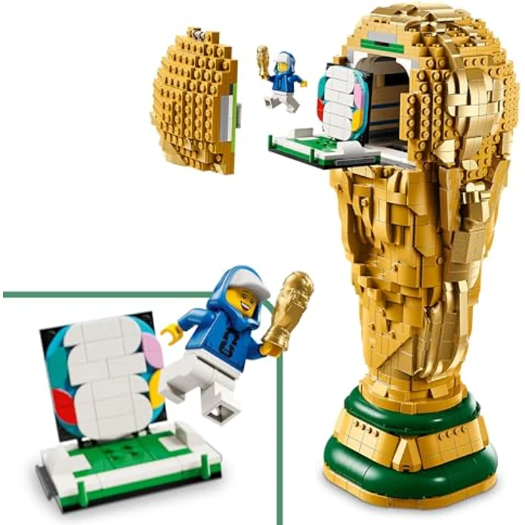 LEGO Offizieller Pokal der FIFA Fußball-Weltmeisterschaft 2026, 3D DIY Modell mit exklusiver Minifigur und interaktivem Baupass, für Fans ab 12 Jahren – Bild 4