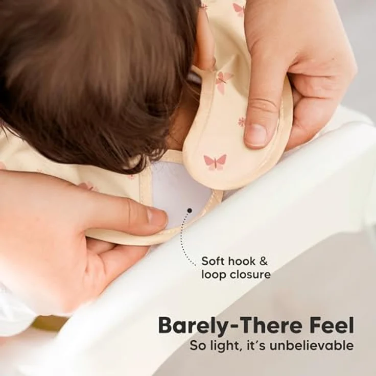 KeaBabies Presto Lätzchen Baby 3er-Pack, Wasserdicht mit Auffangschale, Schmutzabweisend, Abwaschbar, für Jungen und Mädchen (Butterflies) – Bild 4
