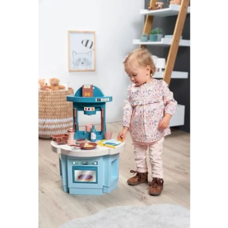 Ecoiffier Meine erste Küche – Nachhaltiges Spielzeug für Kinder ab 18 Monaten mit Backofen, Spüle und Kochfeld, sanfte Farben – Bild 2