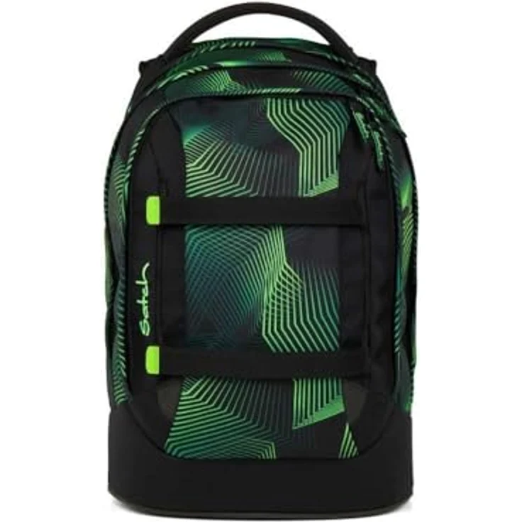 Satch Pack Schulrucksack Set 3tlg. mit Schlamperbox und Sportbeutel, 30 Liter Volume, 3D Soft-Mesh Rückensystem, Seismic Green – Bild 2