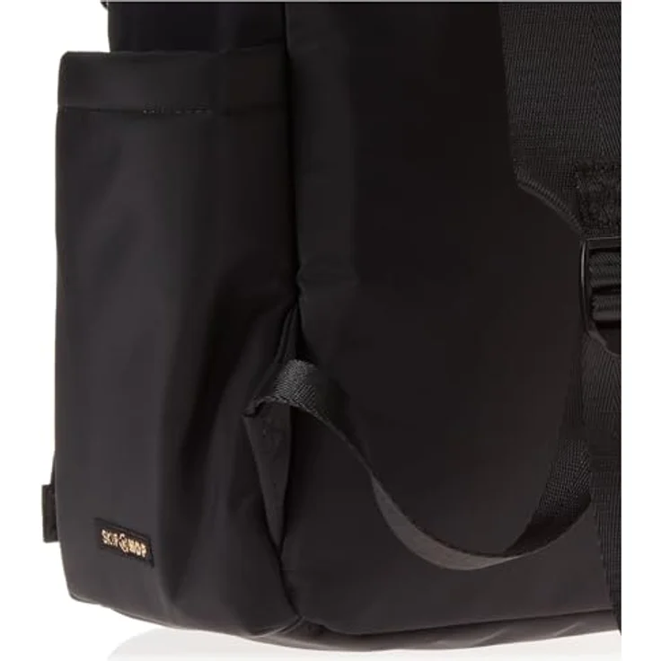 Skip Hop Envi Luxe Eco Wickelrucksack, schwarz, nachhaltig aus recycelten Materialien, 10 Taschen und Fächer, leicht zugängliches Fach für Feuchttücher – Bild 4