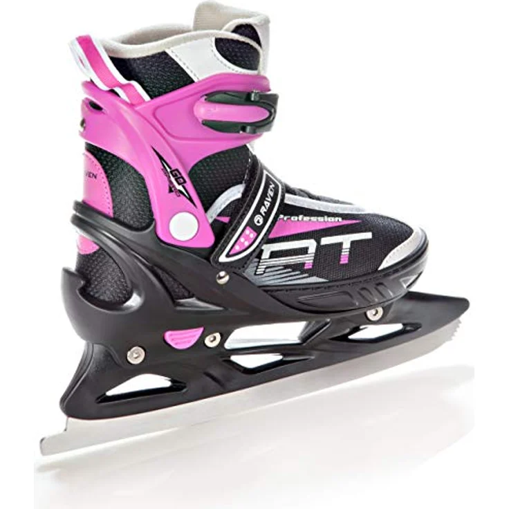RAVEN Profession 4in1 Inlineskates Triskates Rollschuhe Schlittschuhe Inliner (Black/Pink, verstellbar 38-42, PU Rollen, Carbon Abec7, Trust-Fit-System) – Bild 5