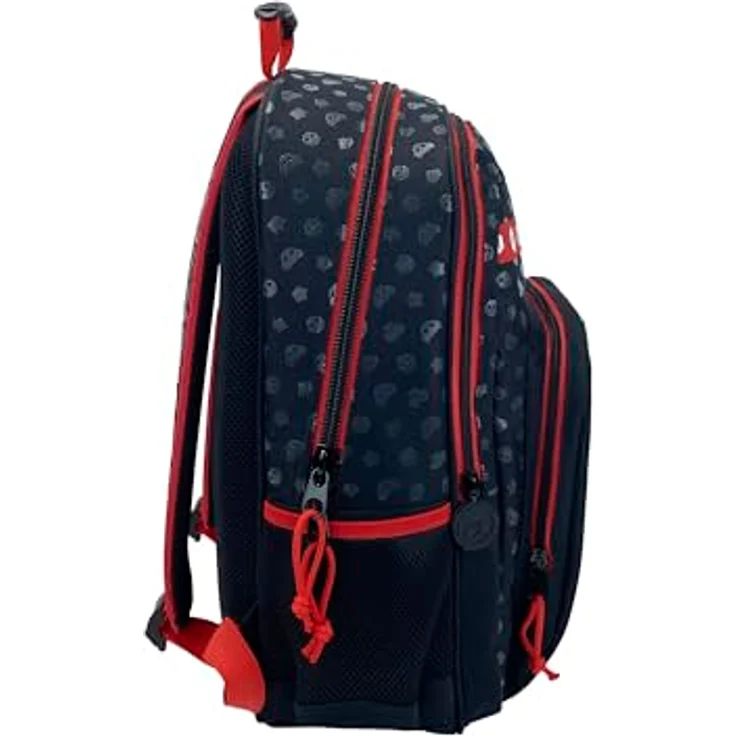 Brawl Stars Schulrucksack, 43 × 35 cm mit 3 Fächern, seitlichen Netzflaschentaschen und gepolsterten Schultergurten – Bild 3