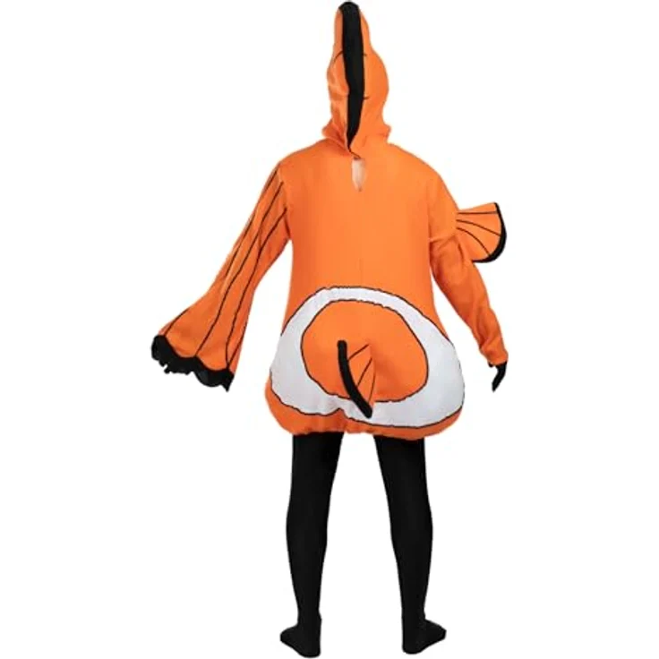 Funidelia Clownfisch Kostüm für Erwachsene, orange Tunika mit Kapuze, Größe L-XL, ideal für Partys, Karneval und Halloween – Bild 2