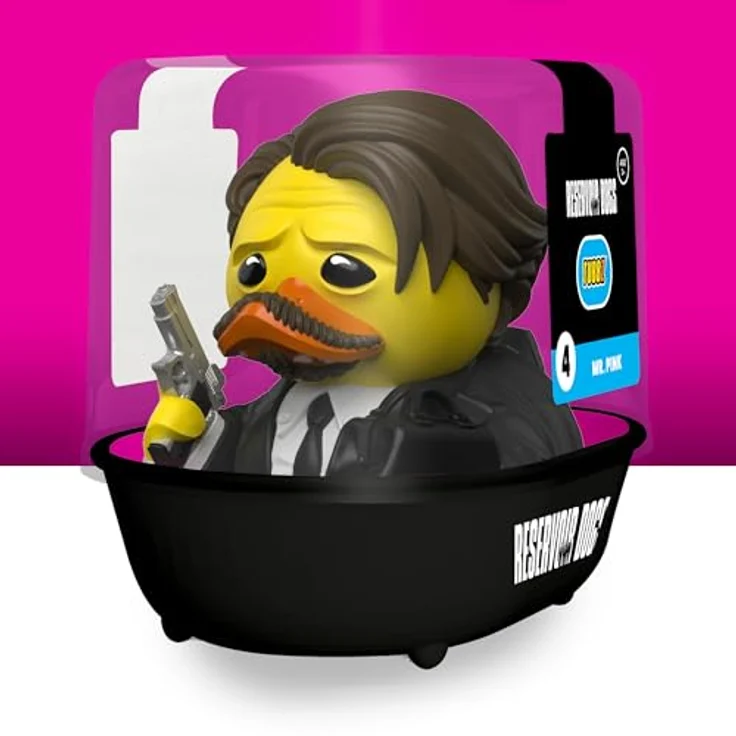 TUBBZ First Edition: Reservoir Dogs - Mr. Pink, Cosplaying-Gummiente Vinylfigur, 9 cm groß, in stapelbarer Badewannen-Vitrine – Bild 2