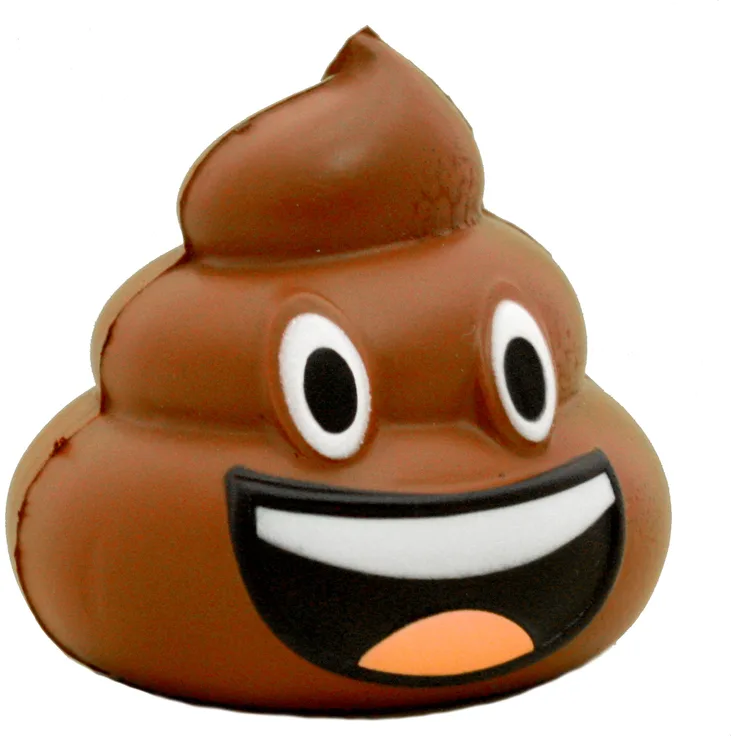 Unbekannt Anti-Stress-Kot Knautschball, lustiger matschiger Stressball in Form eines lächelnden braunen Scheißhaufens, 8 cm Höhe