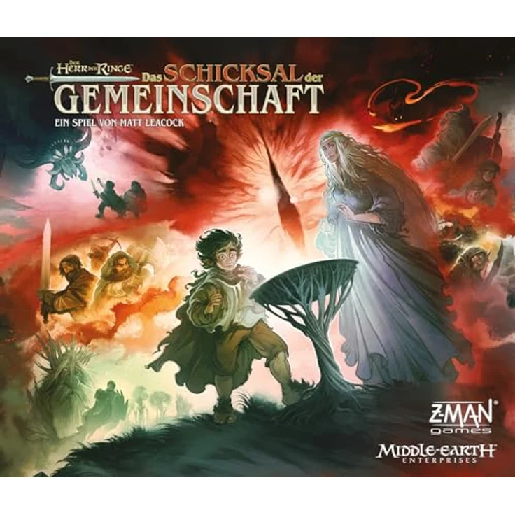 Z-Man Games Der Herr der Ringe: Das Schicksal der Gemeinschaft, kooperatives Strategiespiel im Pandemic-System für 1-5 Spieler, deutsche Version – Bild 1