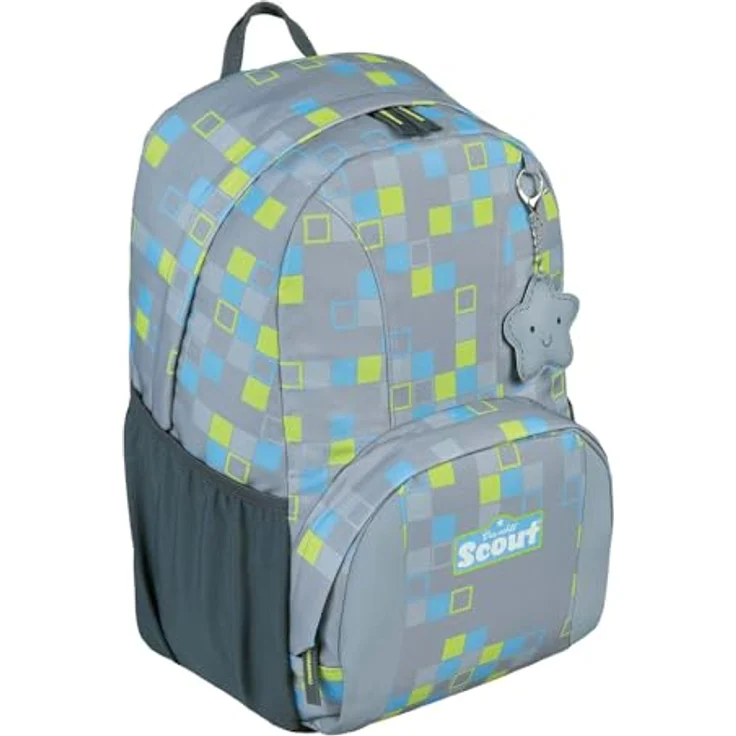 Scout HDL Schulrucksack Adventure, PET mit Fächern für A4-Unterlagen und Laptop bis 36 cm, Rückenpolsterung, blau – Bild 2