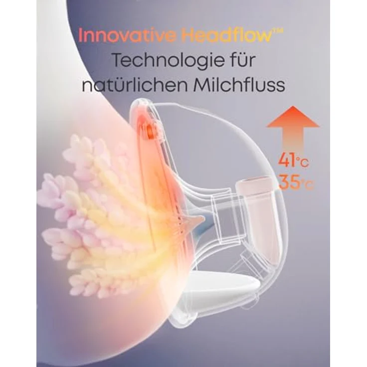 eufy Security Tragbare Milchpumpe S1 Pro, Elektrische Milchpumpe mit Wärmefunktion, Mobile Ladetasche, App-Gesteuerter Smart-Rhythmus, Superleise – Bild 2