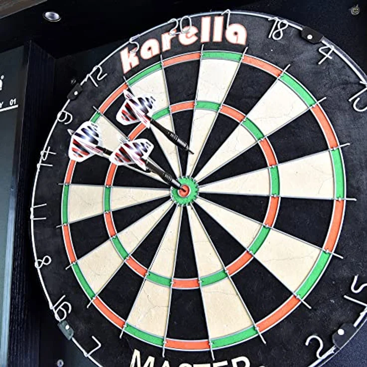 Karella Steeldart Blackstar 21 g, Dartpfeile aus Messing mit Nylonschaft und 100 Mic. Flights – Bild 4