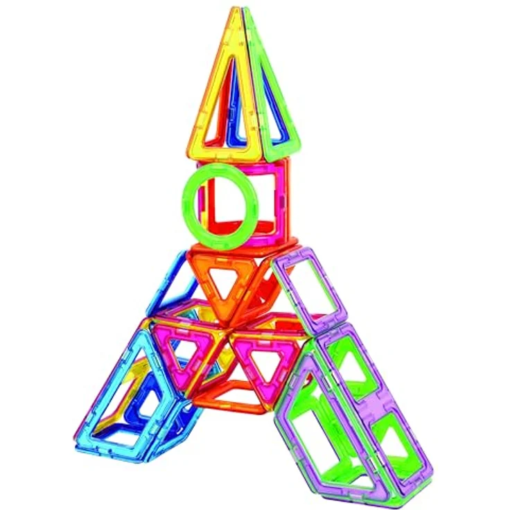 MAGFORMERS Basic 42 Set, Klemmbausteine mit interaktiven Spielfunktionen, tragbar – Bild 6