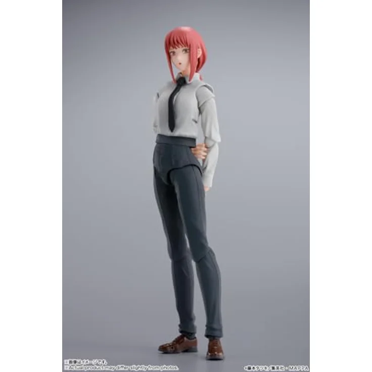 Tamashii Nation Chainsaw Man S.H. Figuarts Actionfigur Makima, 14 cm mit flexiblem Stoffmantel und wechselbaren Gesichtsteilen – Bild 7