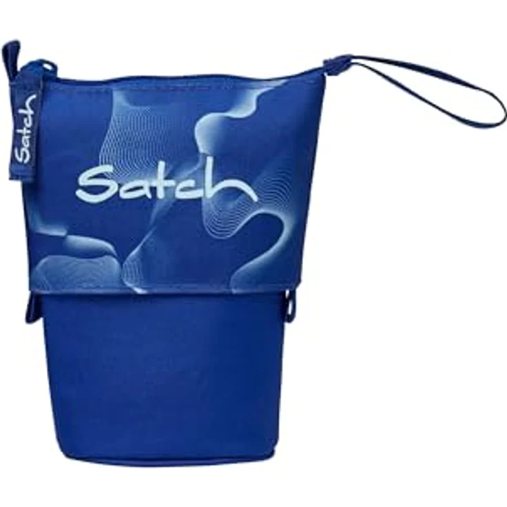 satch Pencil Slider extra groß inkl. Trennfach Reißverschlussfach Stiftehalter Geodreieck Sichtfenster für Stundenplan Vibrant Blue - Blau, Federmäppchen – Bild 1